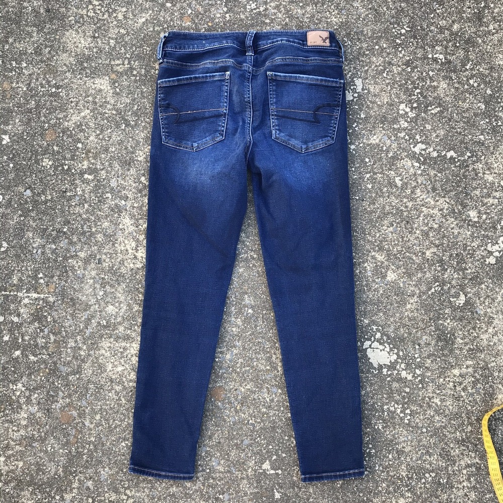 American Eagle Jeans Jeggings Super Stretch Crop Jeans Size 2 Long  LNC Dark - Picture 9 of 12
